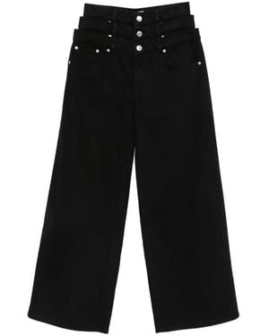 Viktor & Rolf Vaqueros Con Triple Capa - Negro