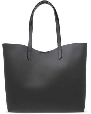 Il Bisonte Roseto Tote Bag mit Druckknopf - Schwarz