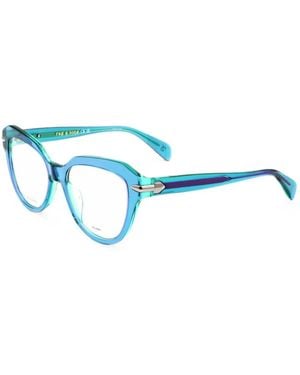 Rag & Bone Brille Mit Geometrischem Gestell - Blau