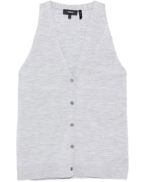 Theory Wool Knitted Vest - White