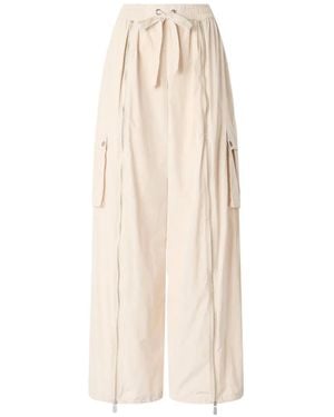 Pinko Palazzo Pants With Zip And Cargo Pockets - White