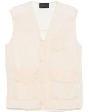 Simone Rocha Multi-Pocket Gilet - Natural