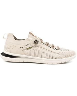 Bugatti Perforated Panel-Detail Trainers - White