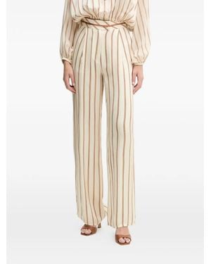 SIMONA CORSELLINI Striped Trousers - Natural