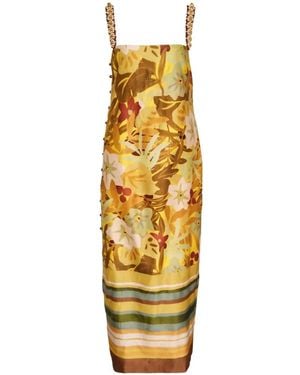 ALÉMAIS Maxi Midi Dress - Metallic