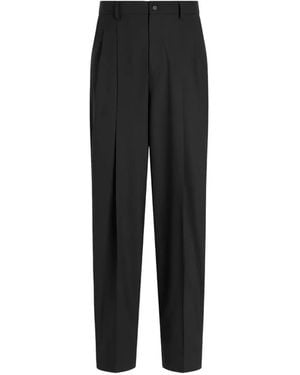 Dolce & Gabbana Virgin Wool Trousers - Black