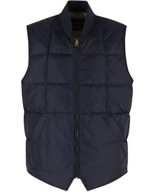 Fortela Quilted Zip-Front Vest - Blue