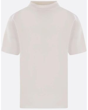 CFCL T-Shirt Con Collo Rialzato - Bianco