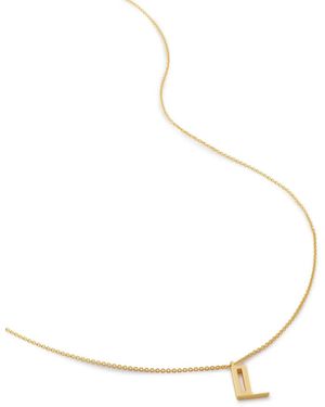 Monica Vinader Alphabet L-Pendant Necklace - Natural