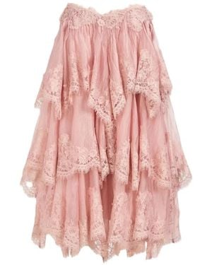 Aje. Ophelia Layered Lace-Trimmed Dress - Pink