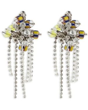 Dries Van Noten Beaded Earrings - White