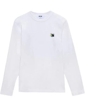 MSGM Long-Sleeves T-Shirt - White