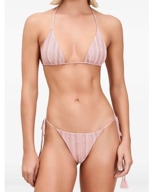 Devon Windsor Coco Tassel-Detail Bikini Top - Pink