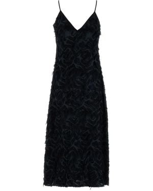 Co. Midikleid mit Spaghettiträgern - Schwarz