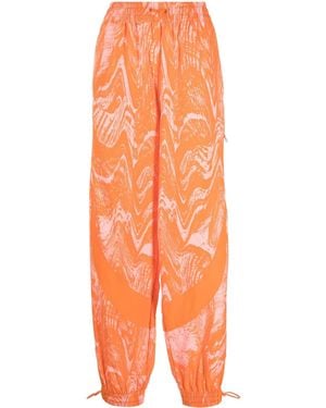 adidas By Stella McCartney Wood-Print Track Trousers - Orange