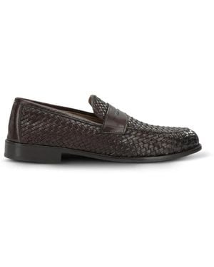 Marechiaro 1962 Woven Leather Loafers - White