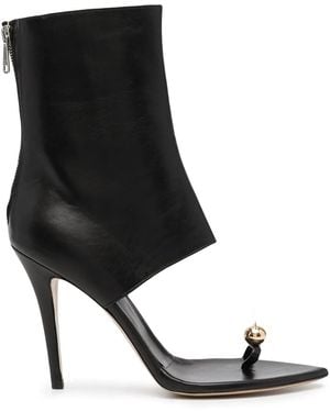 Natasha Zinko Bottines À Bout Ouvert - Noir