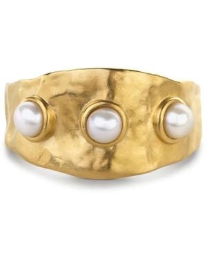 Monica Vinader Bague Capri À Perles - Métallisé