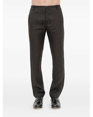 Label Under Construction Xy Axis Linen Trousers - Black
