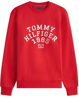 Tommy Hilfiger Logo-Printed Sweatshirt - Red