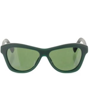 Jacquemus Geometric-Frame Sunglasses - Green