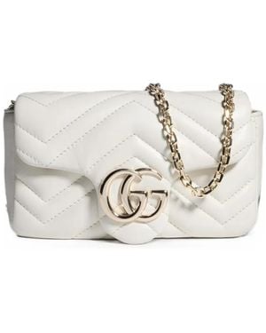 Gucci Gg Marmont Matelassé Shoulder Bag - White