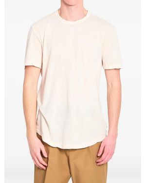 James Perse Ribbed Crew Neck Cotton T-Shirt - White