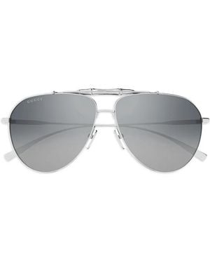 Gucci Zonnebril Met Piloten Montuur - Grijs