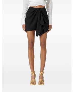 GAUGE81 Anjo Draped Silk Mini Skirt - Black