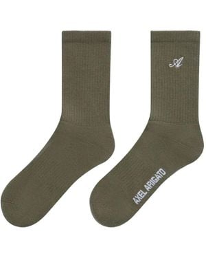 Axel Arigato Ribbed Crew Socks - Green