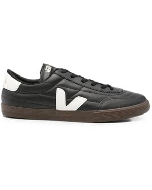 Veja Logo-Patch Gum-Sole Sneakers - Black