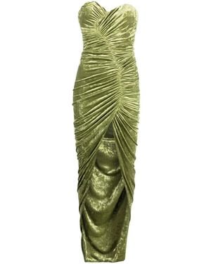 Alexandre Vauthier Abito Smanicato Con Arricciatura - Verde