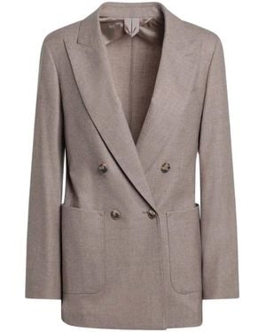 Max Mara Double-Breasted Blazer - Gray