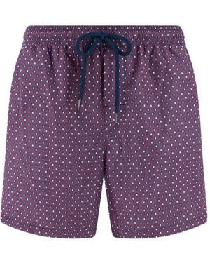 BOGGI Geometric-Print Swim Shorts - Purple