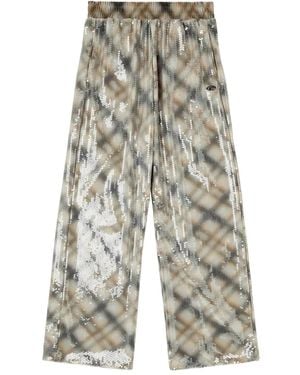 DIESEL P-erqueen Sequinned Trousers - White