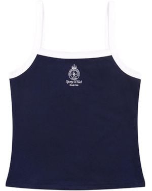 Sporty & Rich コントラストディテール トップ - ブルー