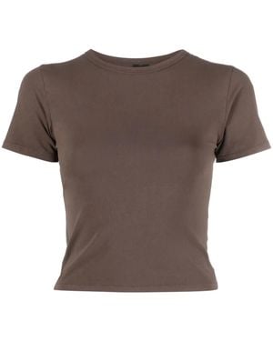 Entire studios Short-Sleeved Organic-Cotton T-Shirt - Brown