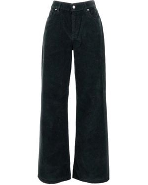 Haikure Corduroy Straight-Leg Trousers - Black