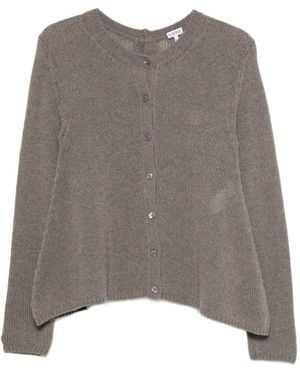 Loewe Anagram-Embroidered Cashmere Cardigan - Grey
