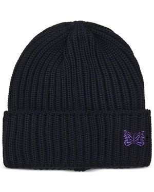 Needles Ribbed Butterfly Beanie - Blue