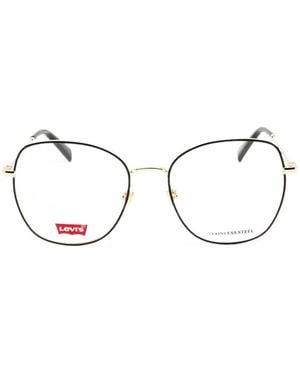 Levi's Geometric-Frame Glasses - Natural