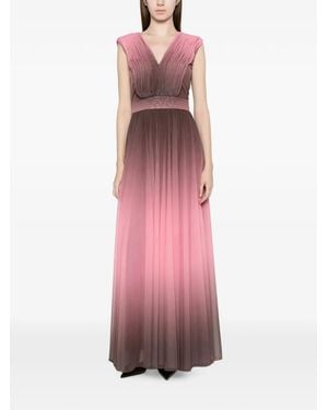 Ermanno Scervino Degradé-Effect Pleated Maxi Dress - Pink