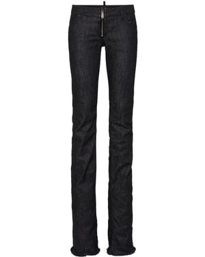 DSquared² Vaqueros Skinny De Talle Bajo - Negro