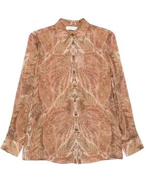 Zimmermann Chemise À Imprimé Cachemire - Brown
