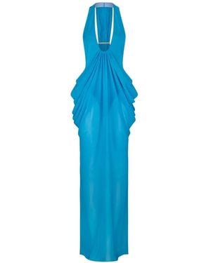ATOIR Halterneck Draped Dress - Blue