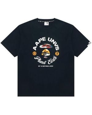 Aape By A Bathing Ape Graphic T-Shirt - Blue