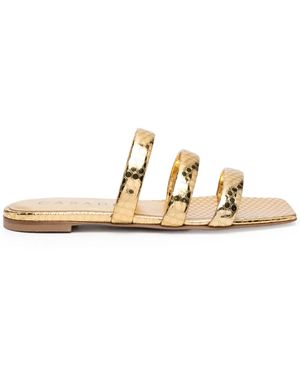 Casadei Atomium レザーサンダル - メタリック