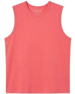 Another Tomorrow Sleeveless Organic-Cotton T-Shirt - Pink