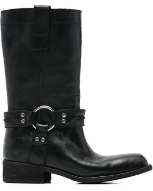 Fauzian Jeunesse Bikerstiefel mit Nieten 40mm - Schwarz