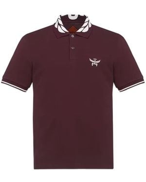 MCM Polo Con Logo Bordado - Morado